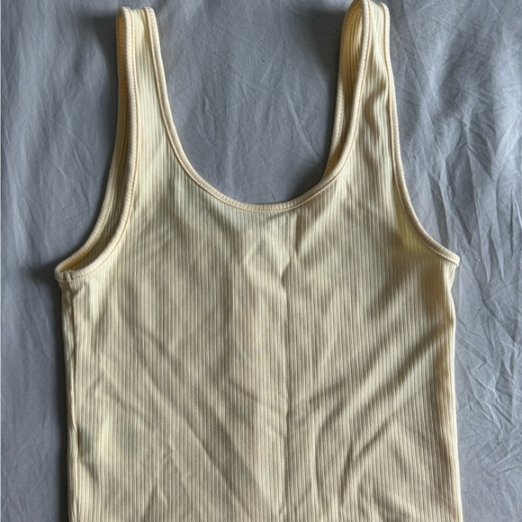 American Eagle Button Tank Top - Pastel Yellow - Picture 2 of 3